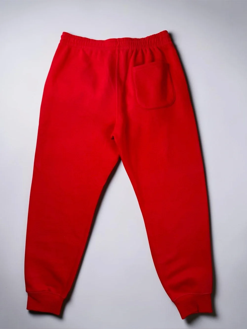LCKR Red Fleece Jogger Sweatpants Mens Size Large Cotton Blend Drawstring